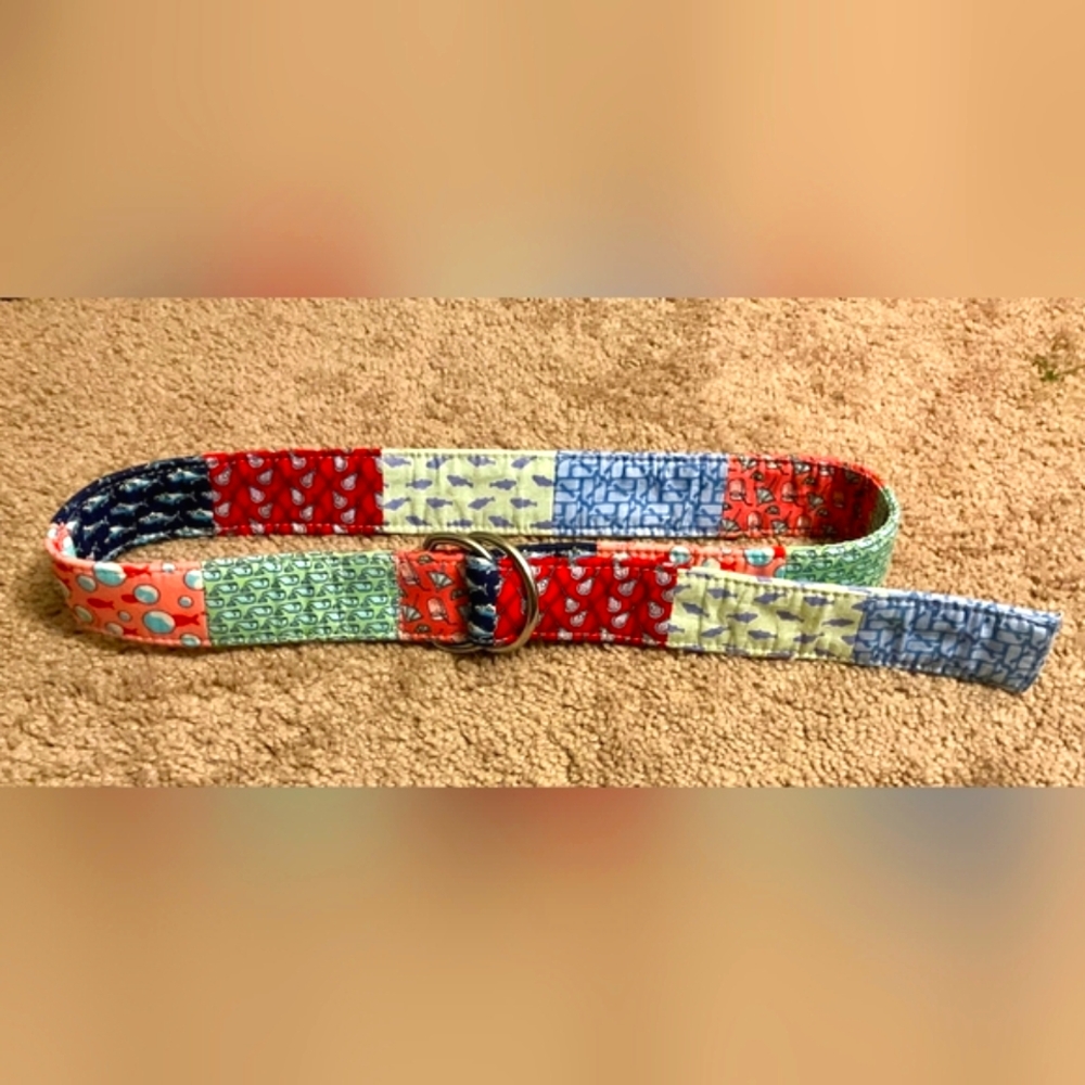 Vineyard Vines Multicolor Patchwork Belt Nwot